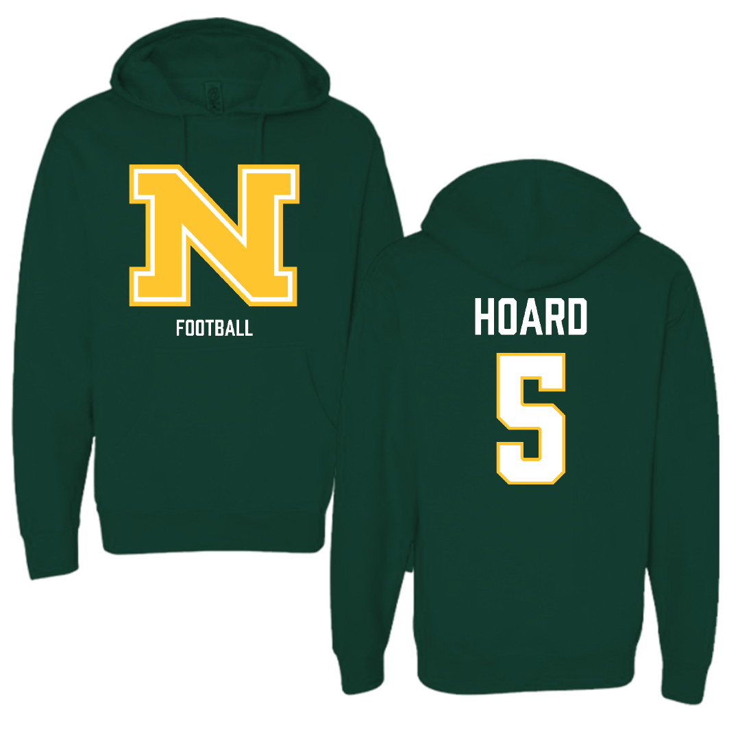 Northern Michigan University Football Forest Green Hoodie - #5 Aidan Hoard