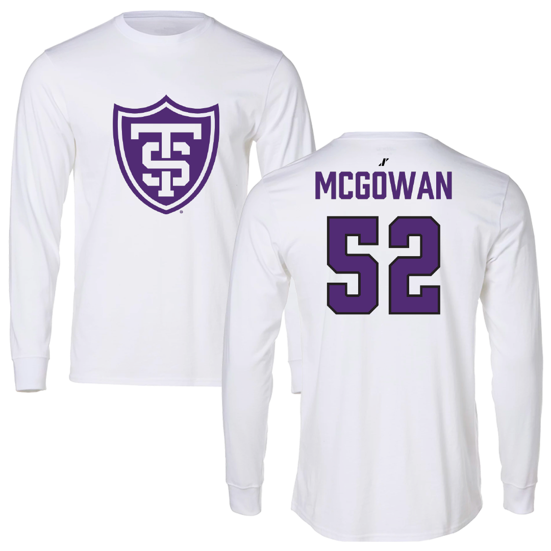 University of St. Thomas (Minnesota) Basketball White Performance Long Sleeve - #52 Savannah McGowan