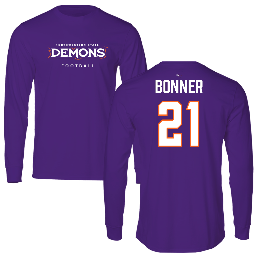 Northwestern State University Football Purple Demons Long Sleeve - #21 Ja’Marion Bonner