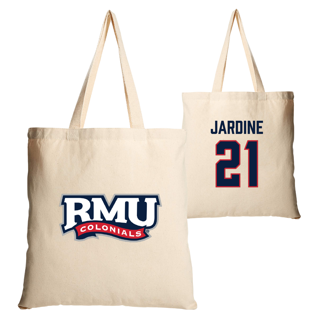 Robert Morris University Softball Tan Canvas Tote Bag - #21 Makayla Jardine
