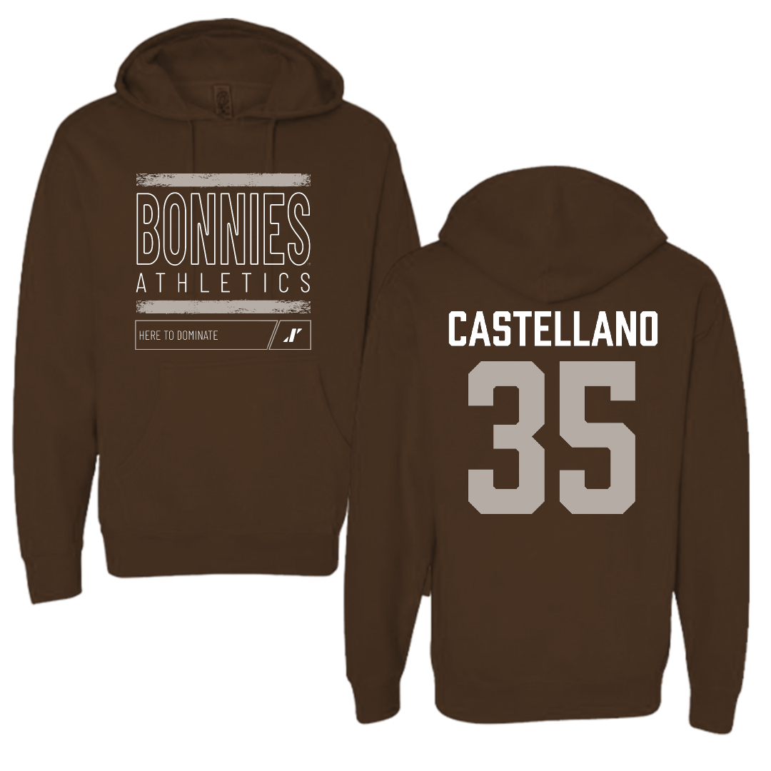 St. Bonaventure University Soccer Brown Dominate Hoodie - #35 Juliana Castellano