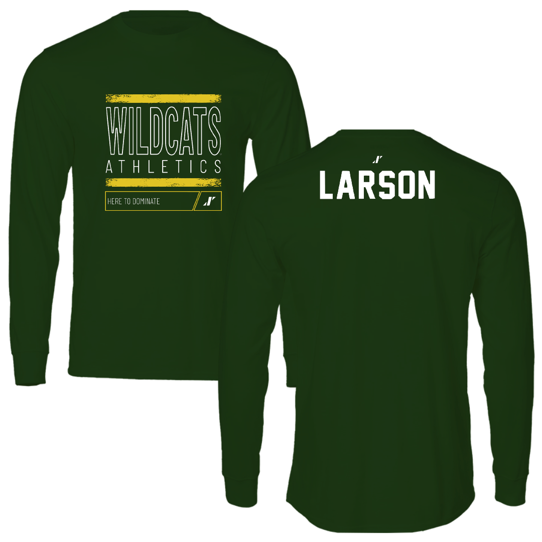 Northern Michigan University TF and XC Forest Green Dominate Performance Long Sleeve - Ahna Larson