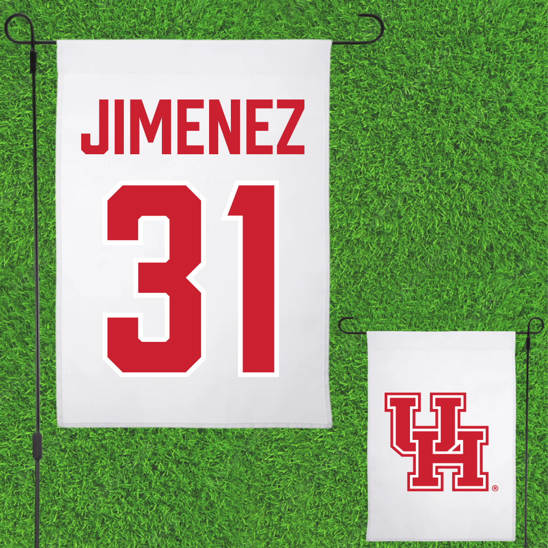 University of Houston Baseball White Garden Flag - #31 Kenneth Jimenez