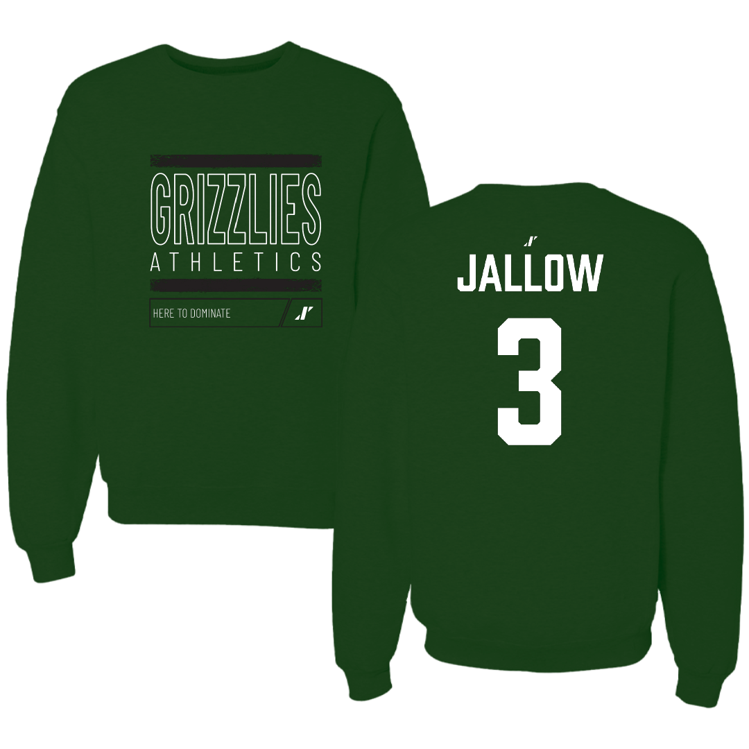 Adams State University Basketball (M) Forest Green Dominate Crewneck - #3 Emilek Jallow