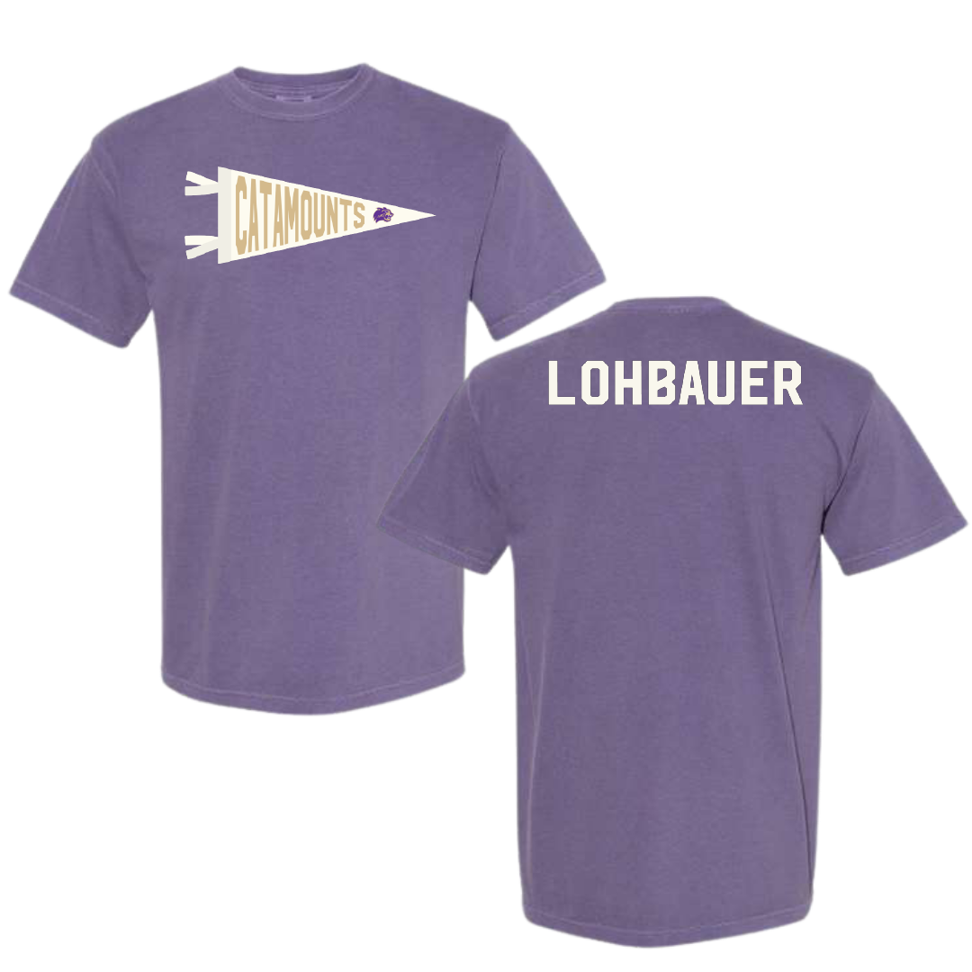 Western Carolina University Golf Purple Pennant Comfort Colors Tee - Elizabeth Lohbauer