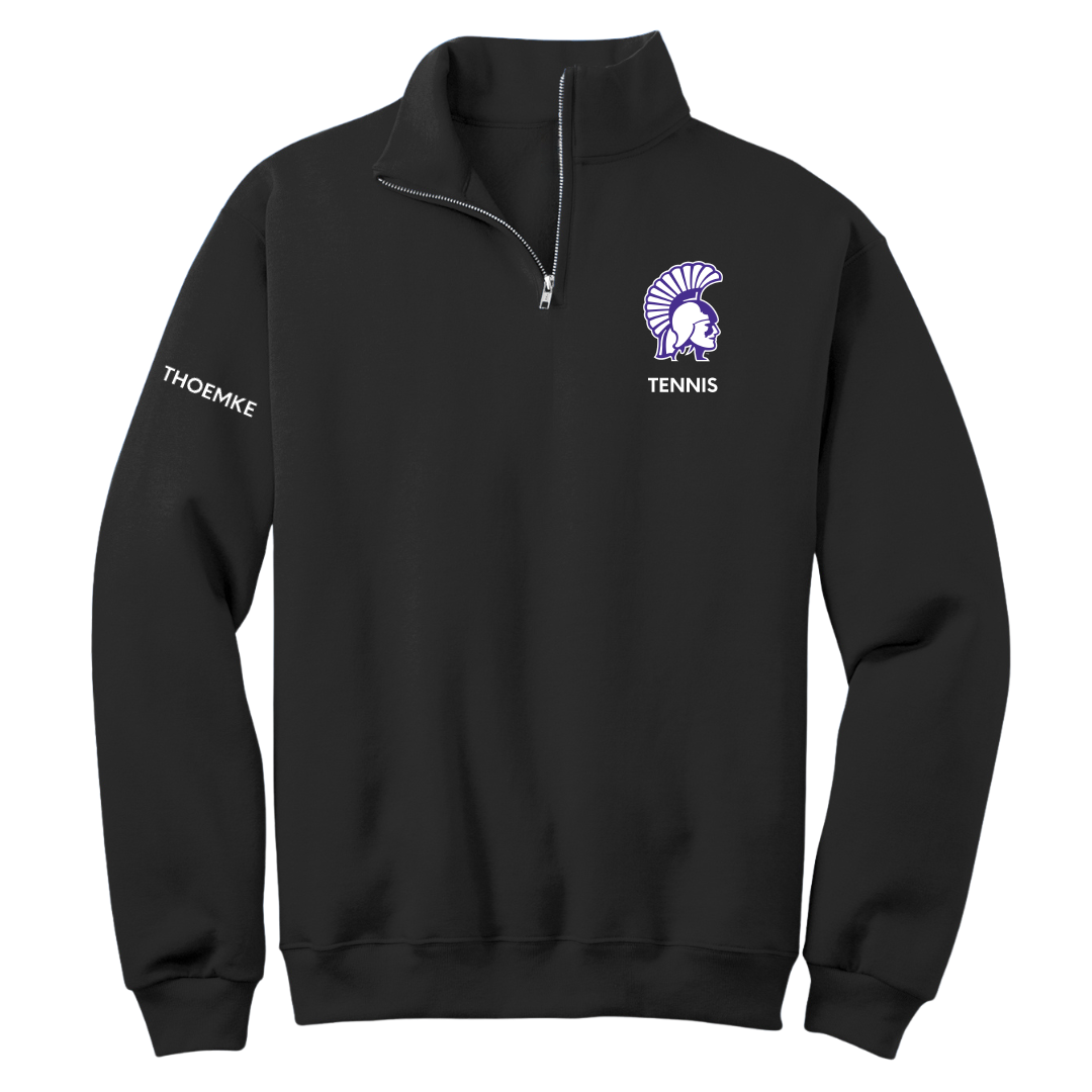 Winona State University Tennis (W) Black Quarter-Zip - Clara Thoemke