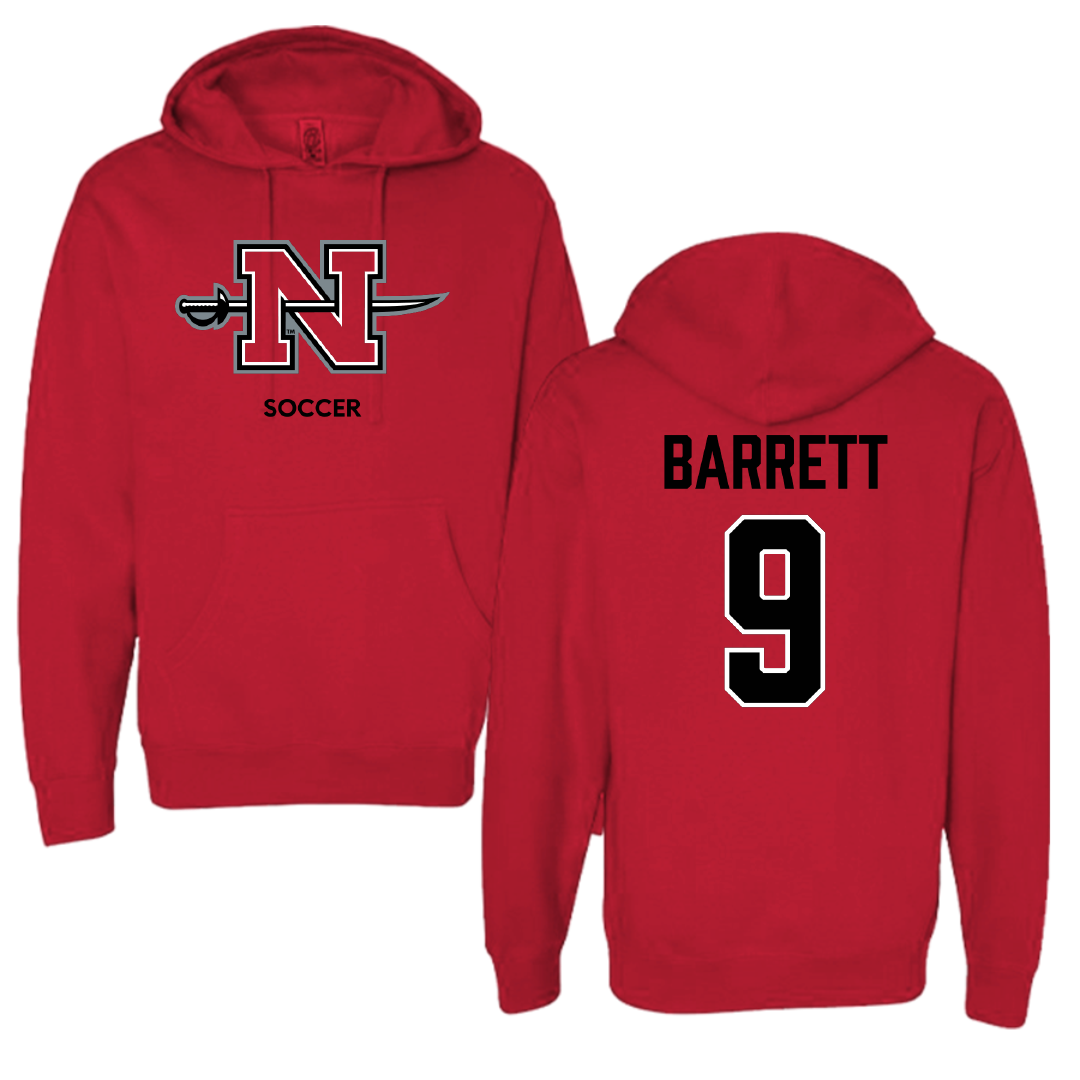 Nicholls State University Soccer (W) Red Hoodie - #9 Koryn Barrett