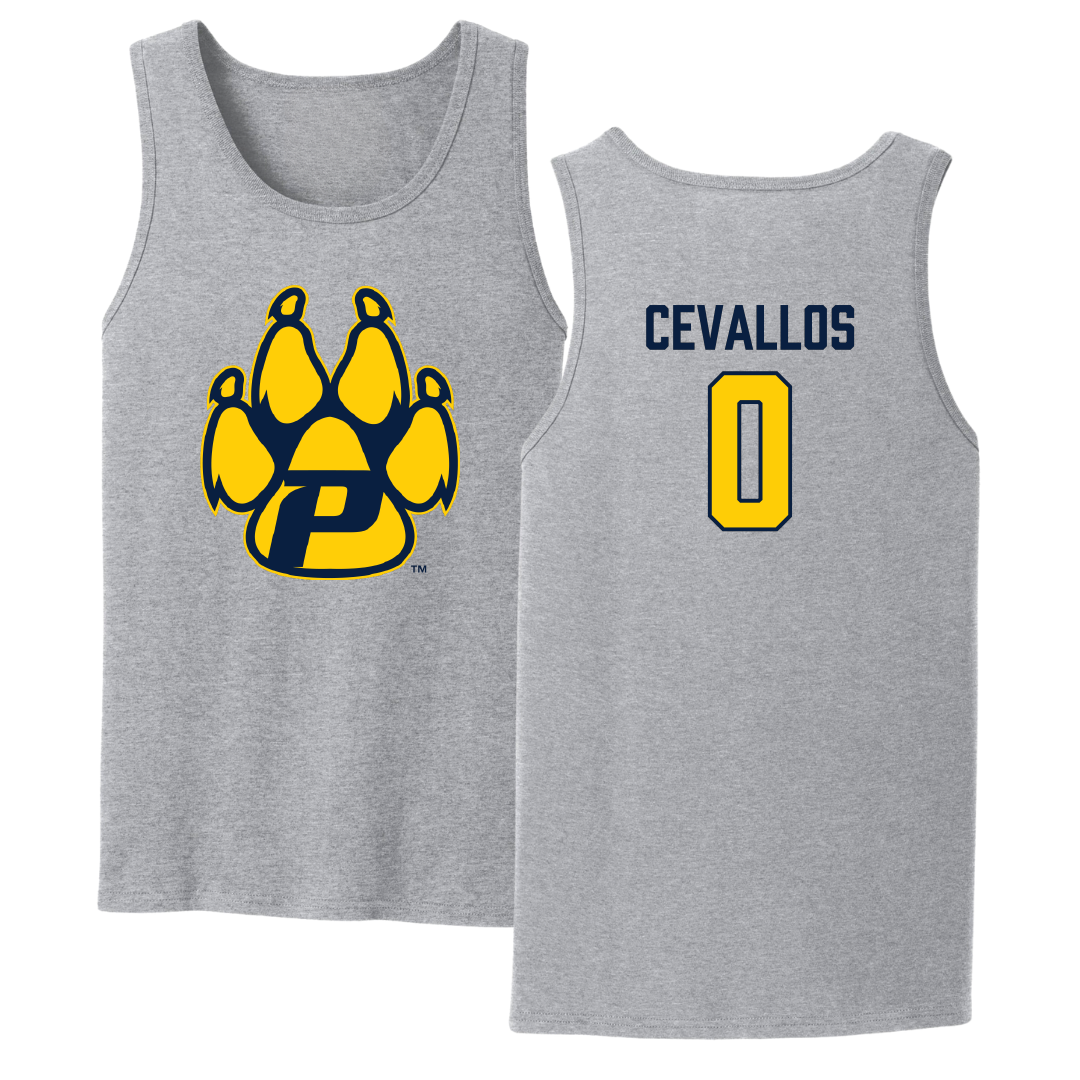 Pace University Basketball Sport Gray Tank Top - #0 Ciera Cevallos