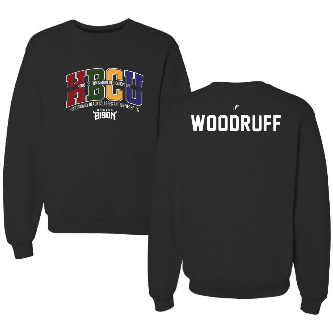 Howard University TF and XC Black HBCU Crewneck - Aniya Woodruff