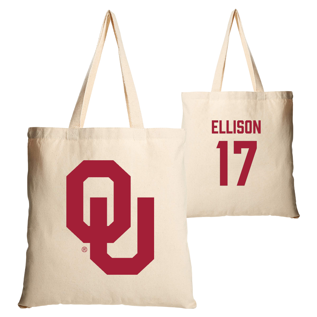 University of Oklahoma Volleyball Tan Canvas Tote Bag - #17 Daleigh Ellison