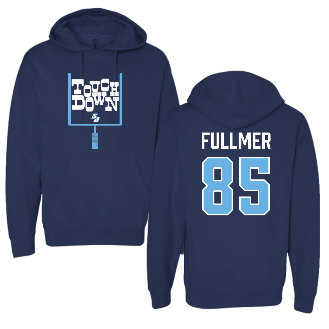 University of San Diego Football Navy Touchdown Hoodie - #85 Zane Fullmer