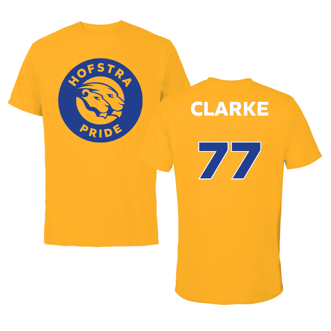 Hofstra University Lacrosse (M) Gold Tee - #77 Austin Clarke