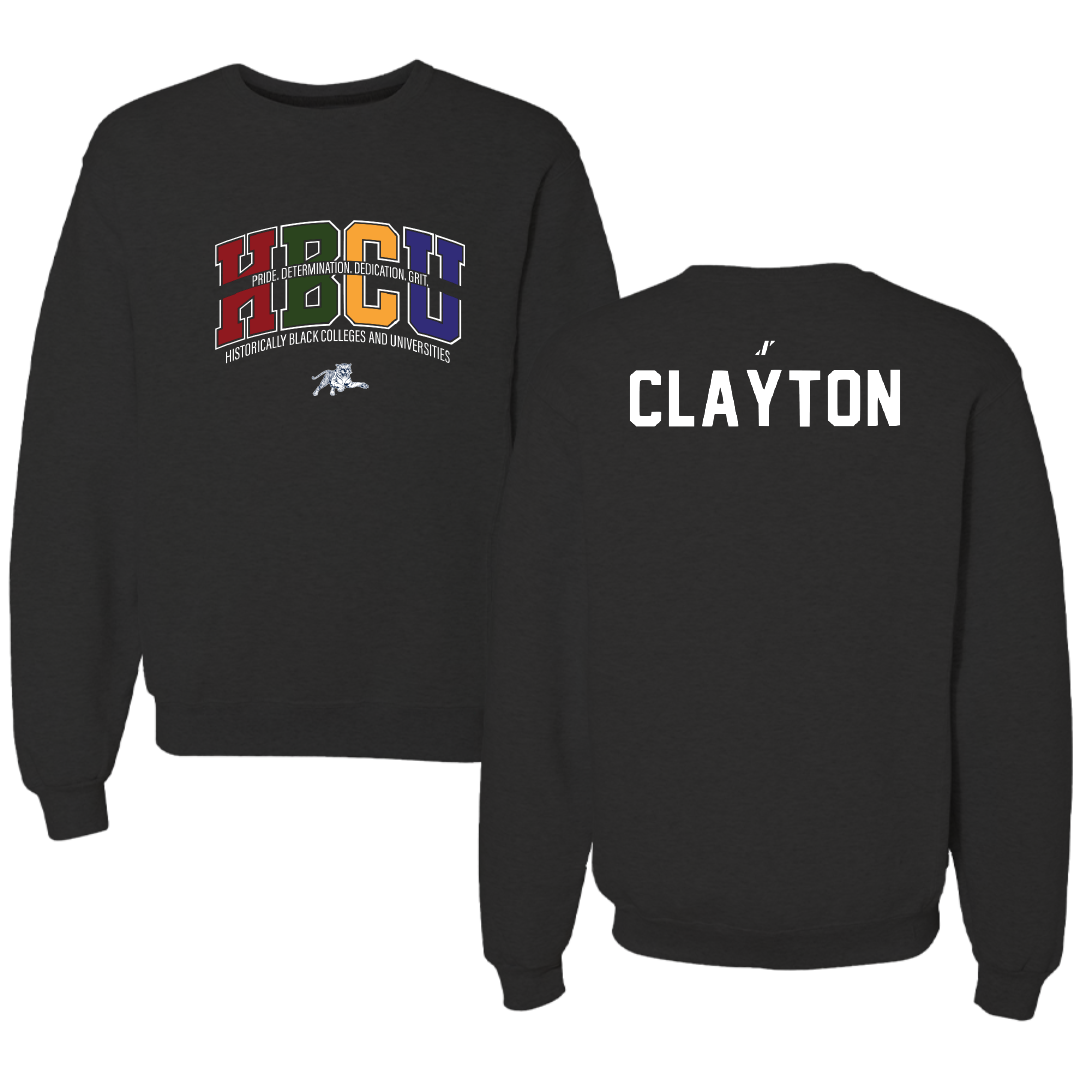 Jackson State University TF and XC Black HBCU Crewneck - Jiya Clayton