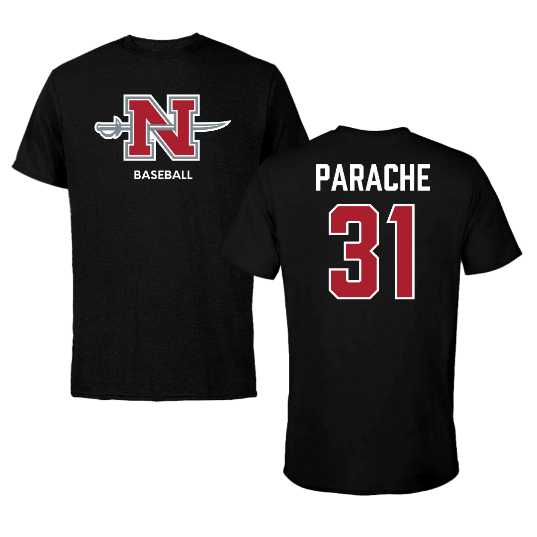 Nicholls State University Baseball Black Mascot Performance Tee - #31 Nuno Parache