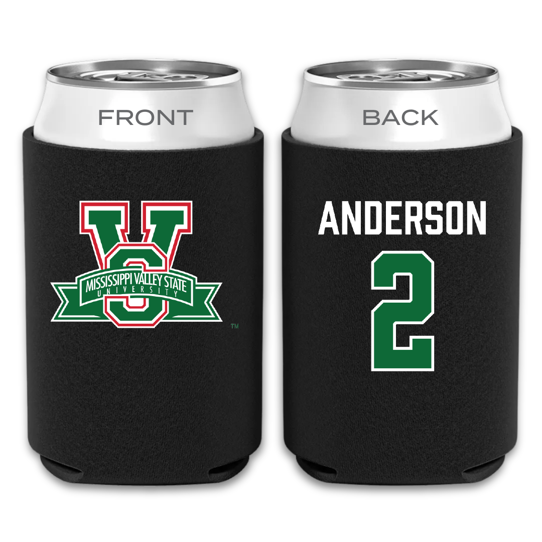 Mississippi Valley State University Football Black Can Cooler - #2 Jordan Anderson