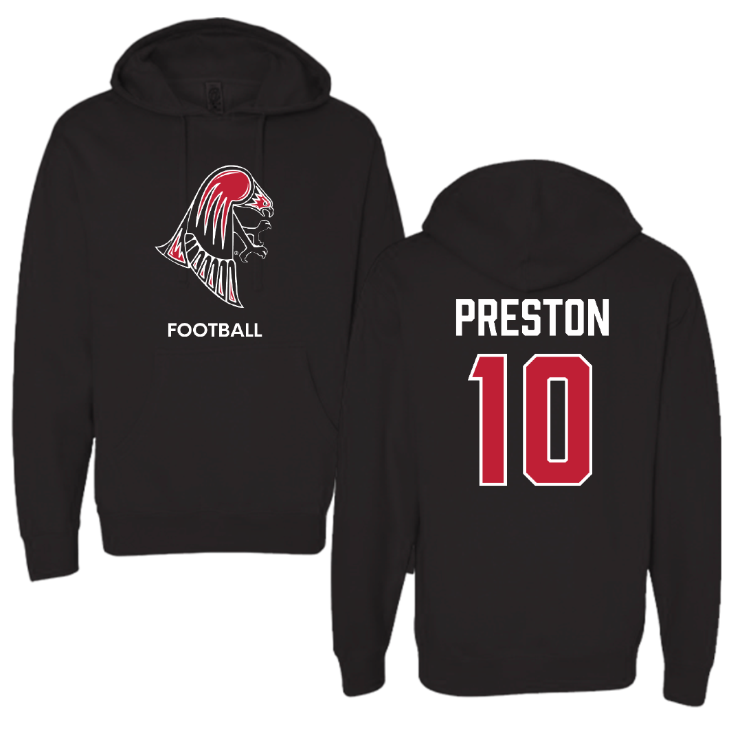 University of Wisconsin-River Falls Football Black Hoodie - #10 Conner Preston