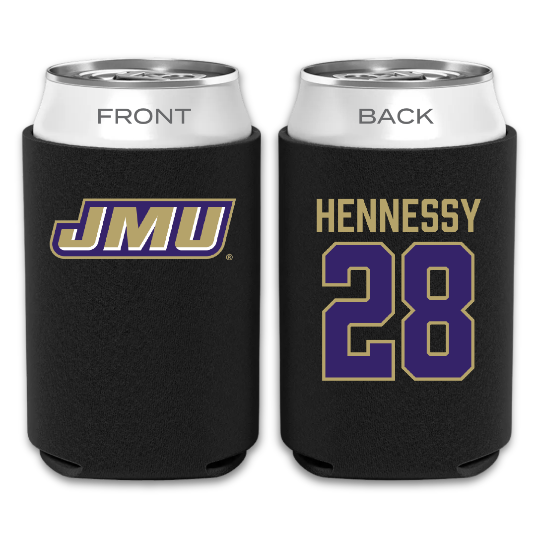 James Madison University Softball Black Can Cooler - #28 Hannah Hennessy