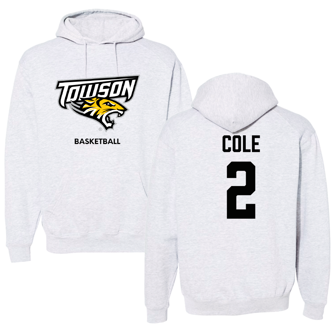 Towson University Basketball (M) Light Gray Hoodie - #2 Jaiden Cole