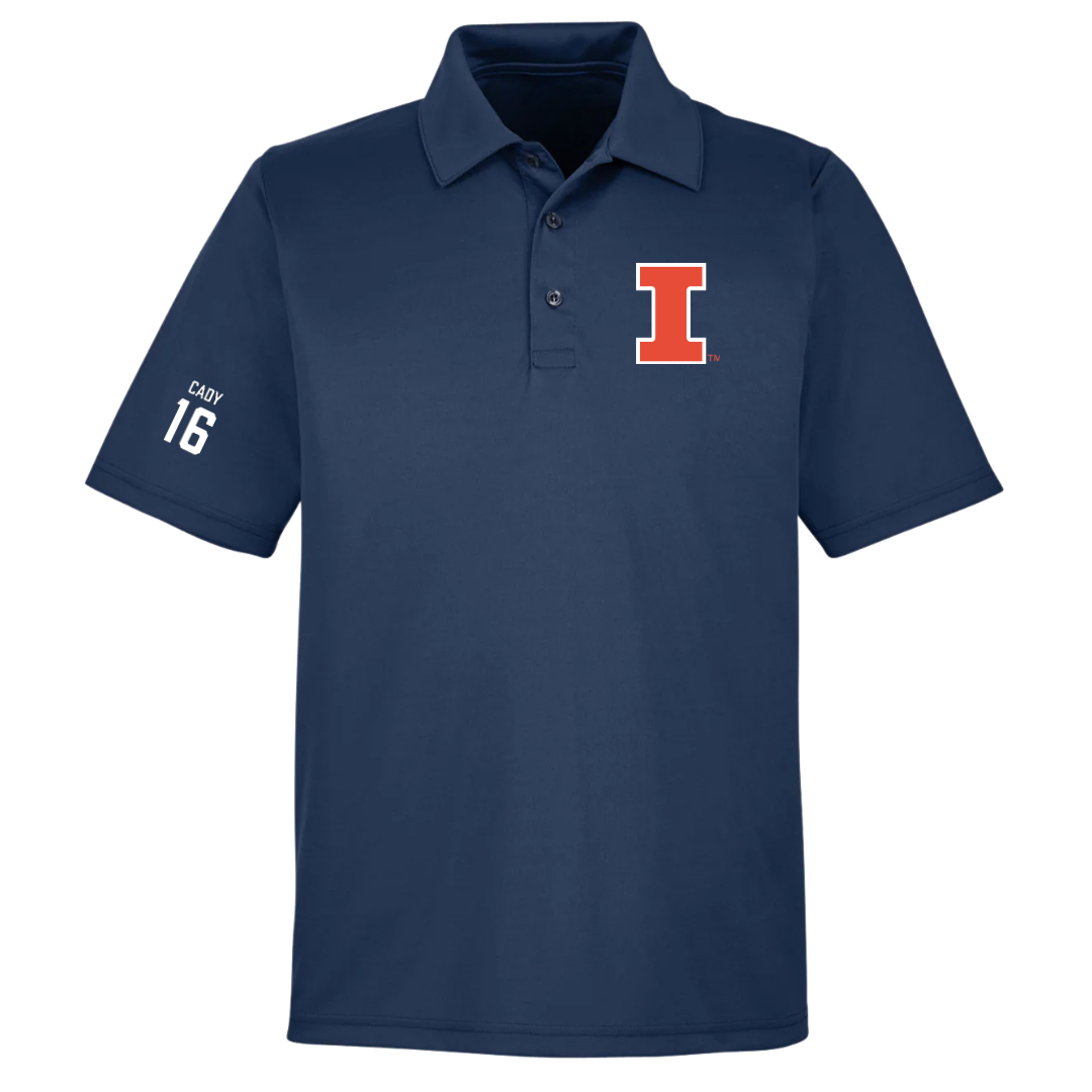 University of Illinois Softball Navy Polo - #16 Ella Cady