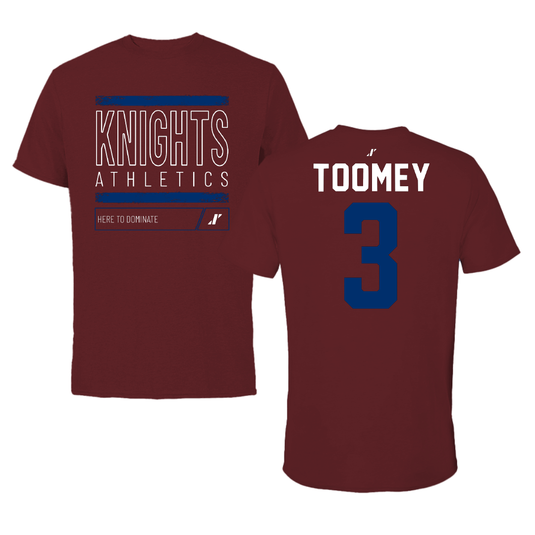 Fairleigh Dickinson University-Metropolitan Campus Basketball Maroon Dominate Performance Tee - #3 Bella Toomey