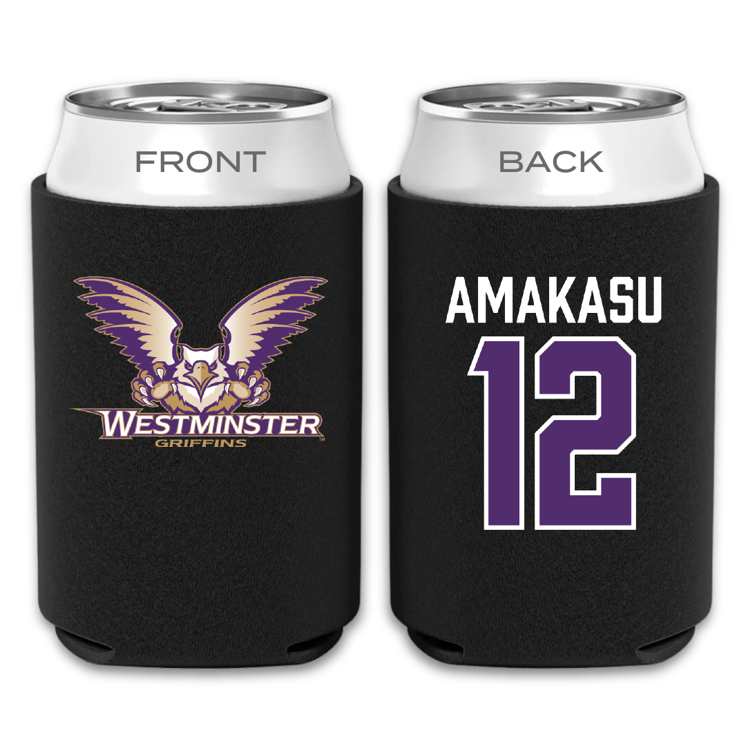 Westminster University (Utah) Basketball Black Can Cooler - #12 Peter Amakasu