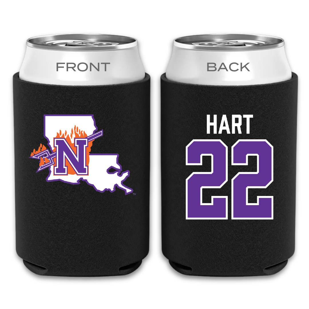 Northwestern State University Football Black Can Cooler - #22 Duce Hart