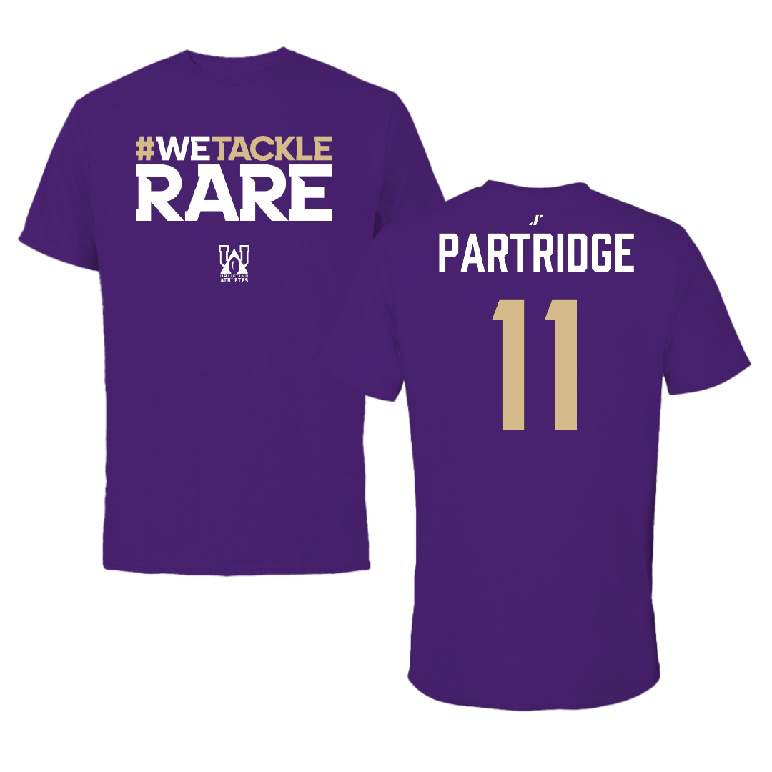 Western Carolina University Football Purple Uplifting Athletes Tee - #11 Kenyon Partridge
