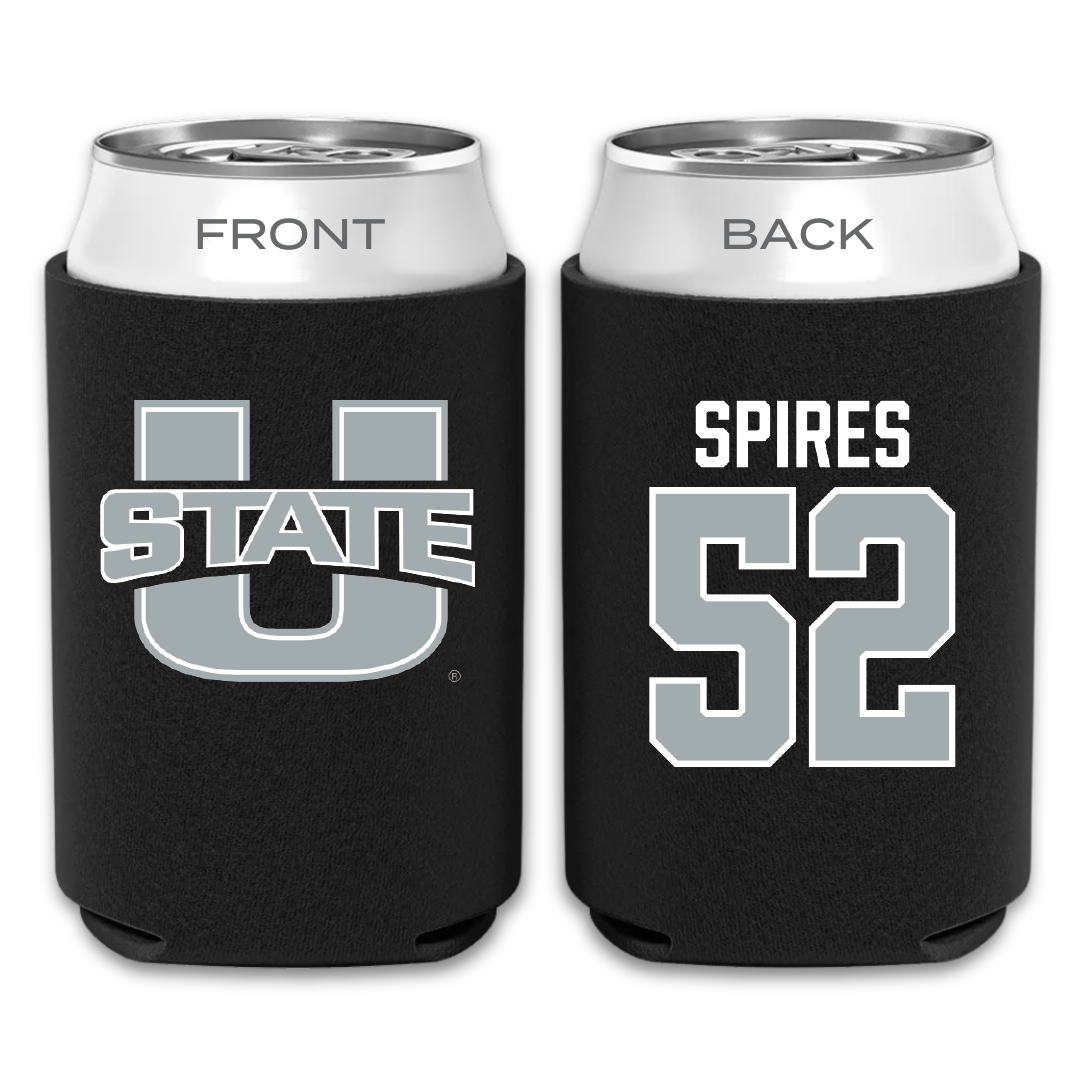 Utah State University Football Black Can Cooler - #52 Blaine Spires