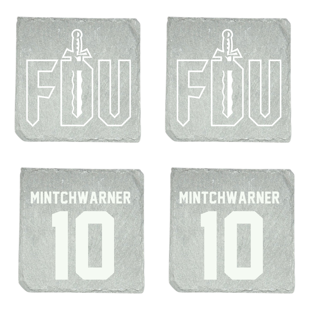 Fairleigh Dickinson University-Metropolitan Campus Lacrosse Stone Coaster (4 Pack)  - #10 Lane Mintchwarner