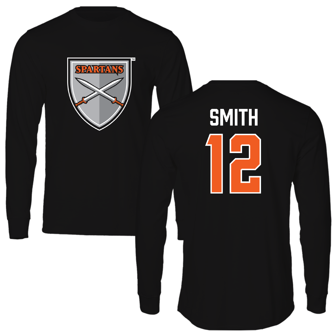 Northampton Community College Volleyball (M) Black Performance Long Sleeve - #12 Luke Smith