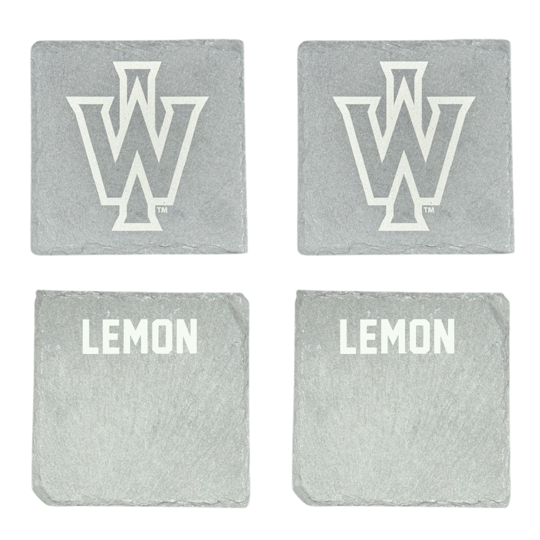 Illinois Wesleyan University TF and XC Stone Coaster (4 Pack)  - Davion Lemon