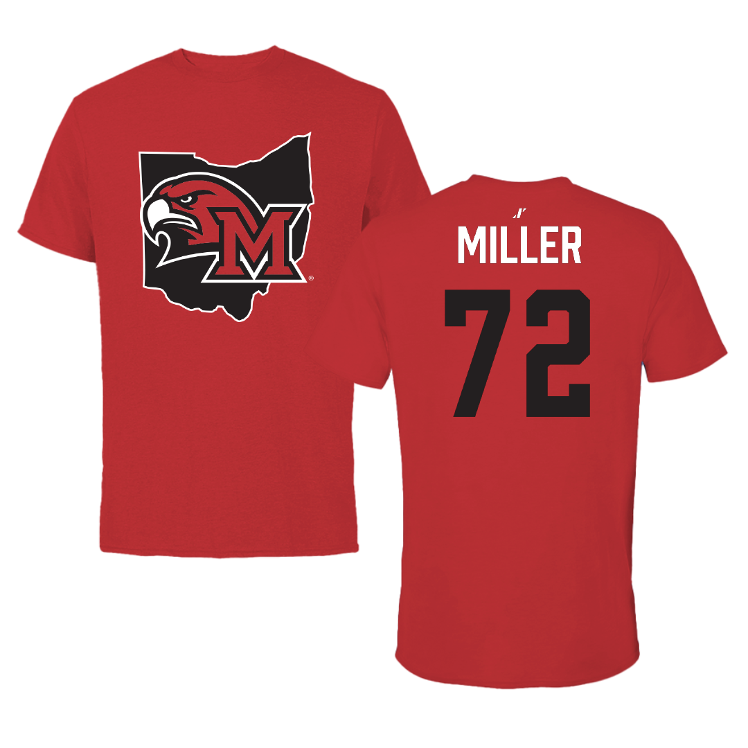 Miami University (Ohio) Softball Red State Performance Tee - #72 Lindsey Miller