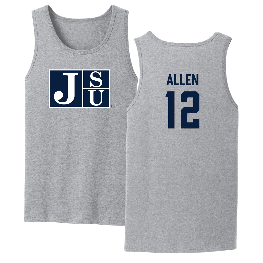 Jackson State University Softball Sport Gray Tank Top - #12 Beija Allen