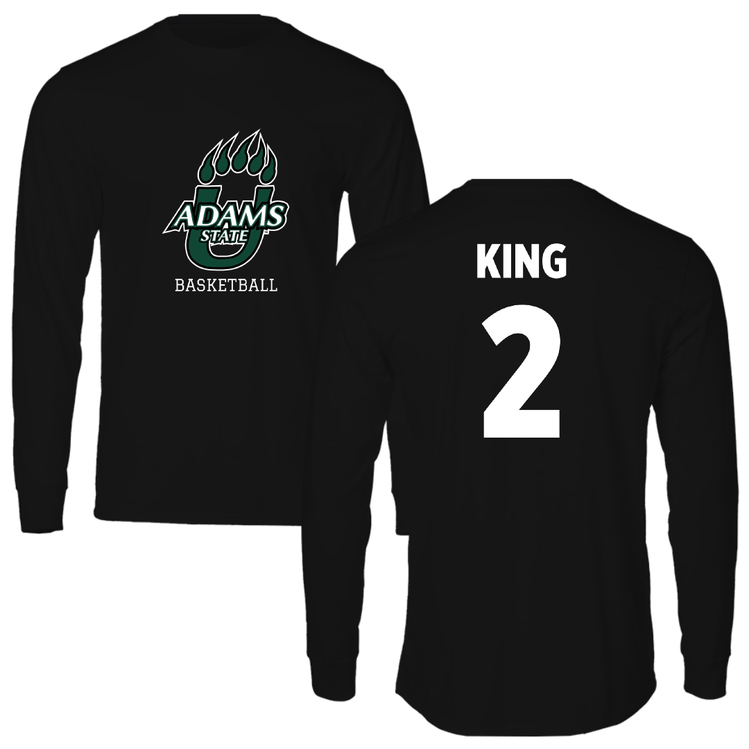 Adams State University Basketball (M) Black State Long Sleeve - #2 Jayce King