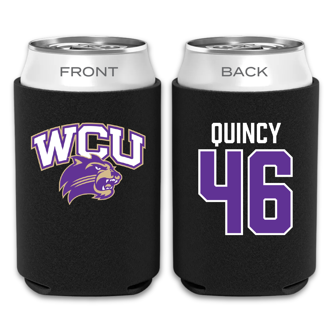 Western Carolina University Baseball Black Can Cooler - #46 Adam Quincy