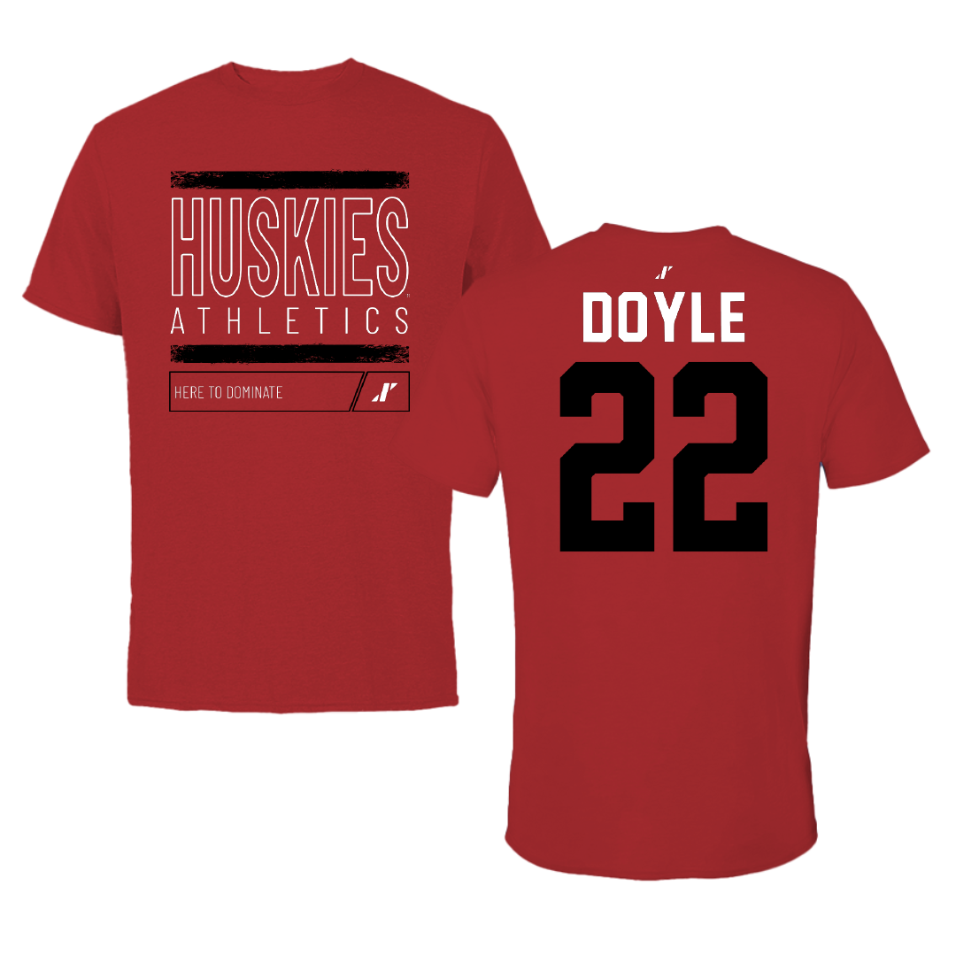 Northern Illinois University Basketball Canvas Red Dominate Tee - #22 Alecia Doyle