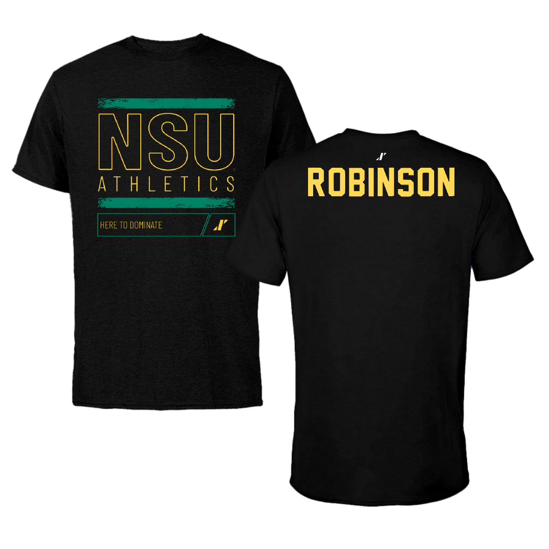 Norfolk State University TF and XC Black Dominate Performance Tee - Brooklyn Robinson