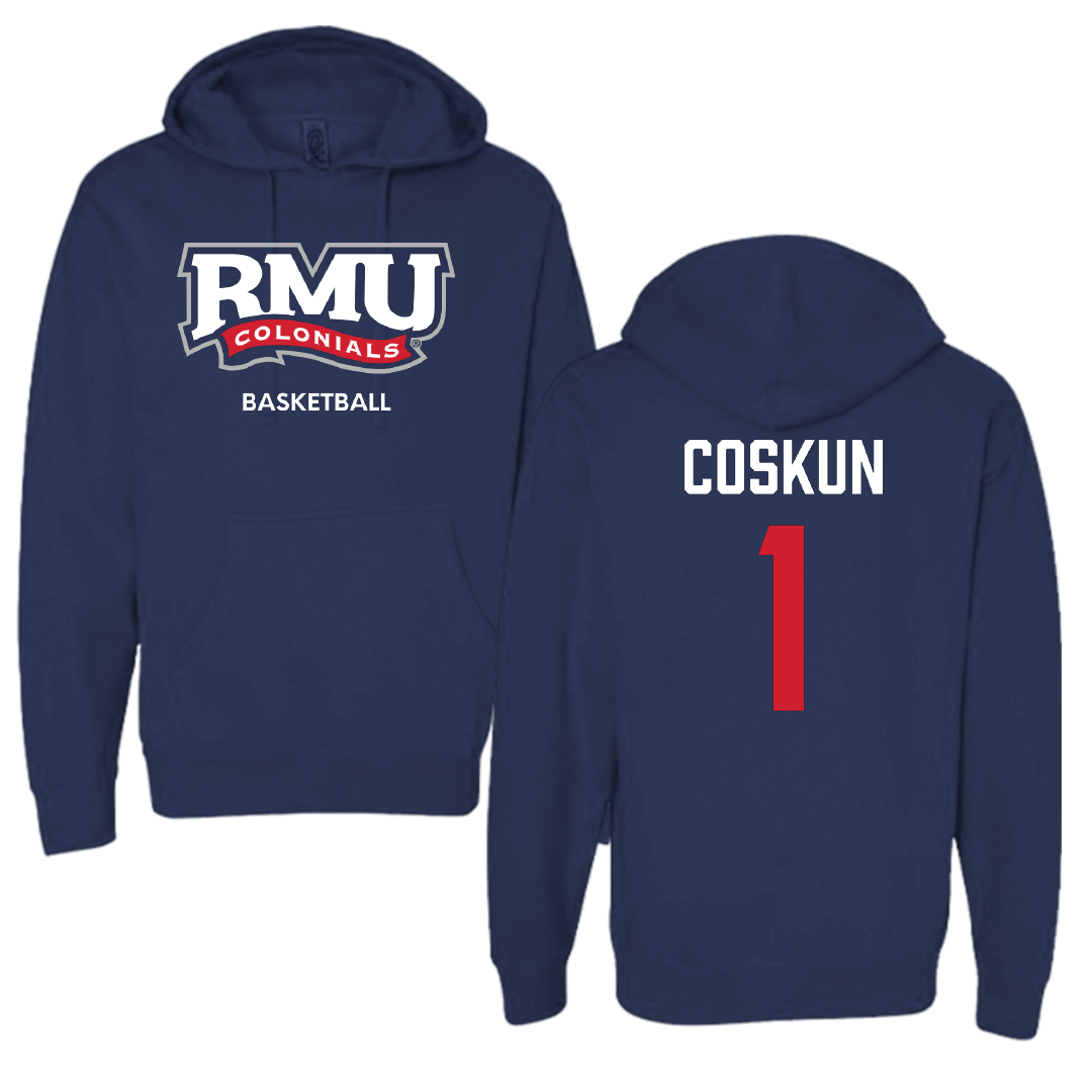 Robert Morris University Basketball (W) Navy Hoodie - #1 Tuana Coskun