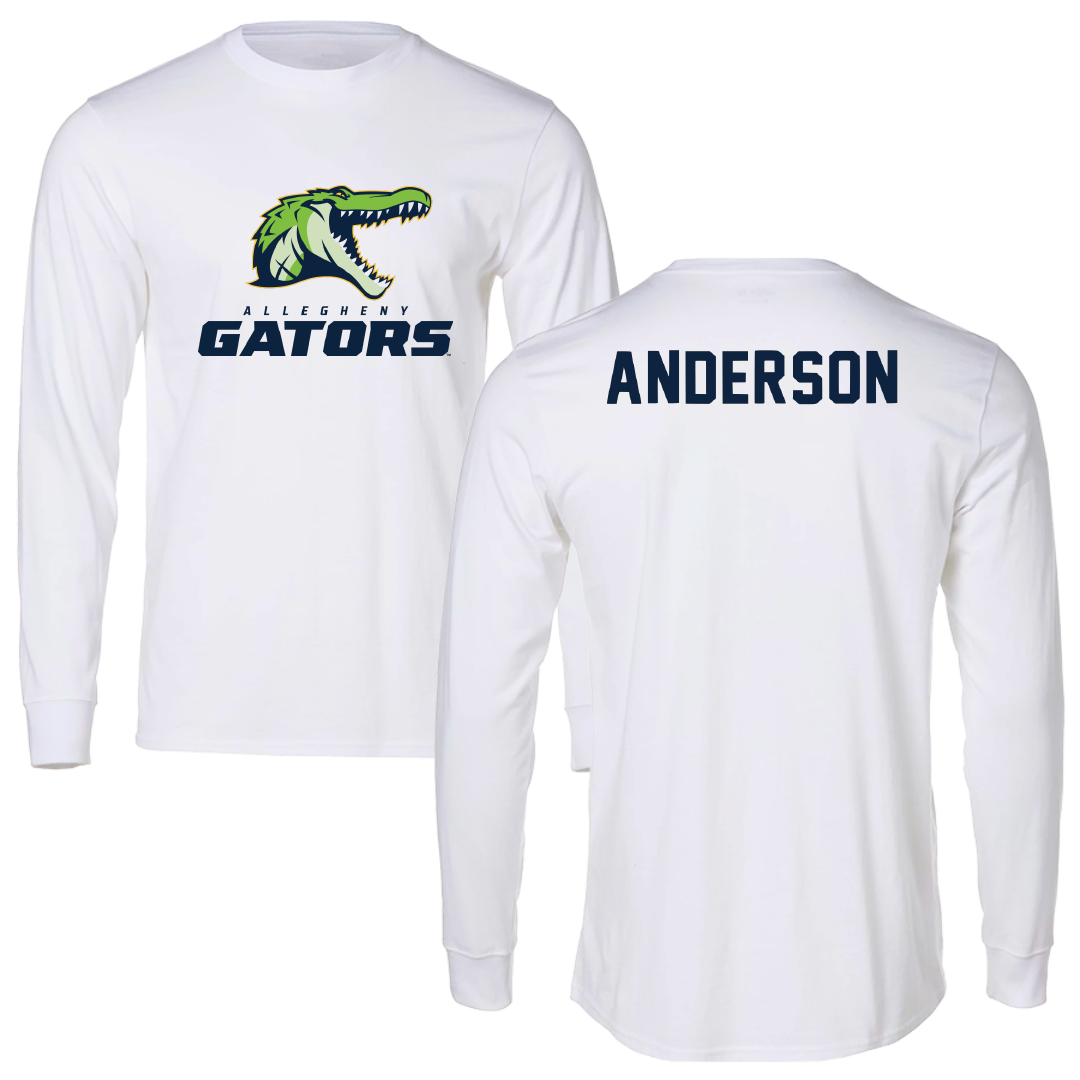 Allegheny College TF and XC White Long Sleeve - Jordan Anderson