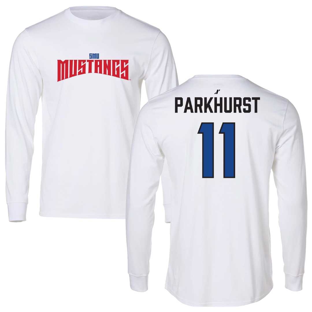 Southern Methodist University Soccer White Classic Long Sleeve - #11 Zoë Parkhurst