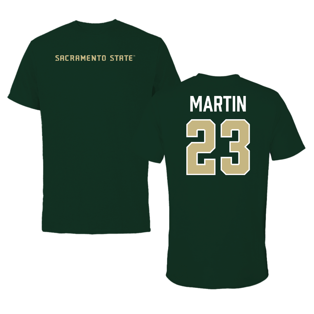 Sacramento State University Basketball (W) Forest Green Tee - #23 Jaydia Martin