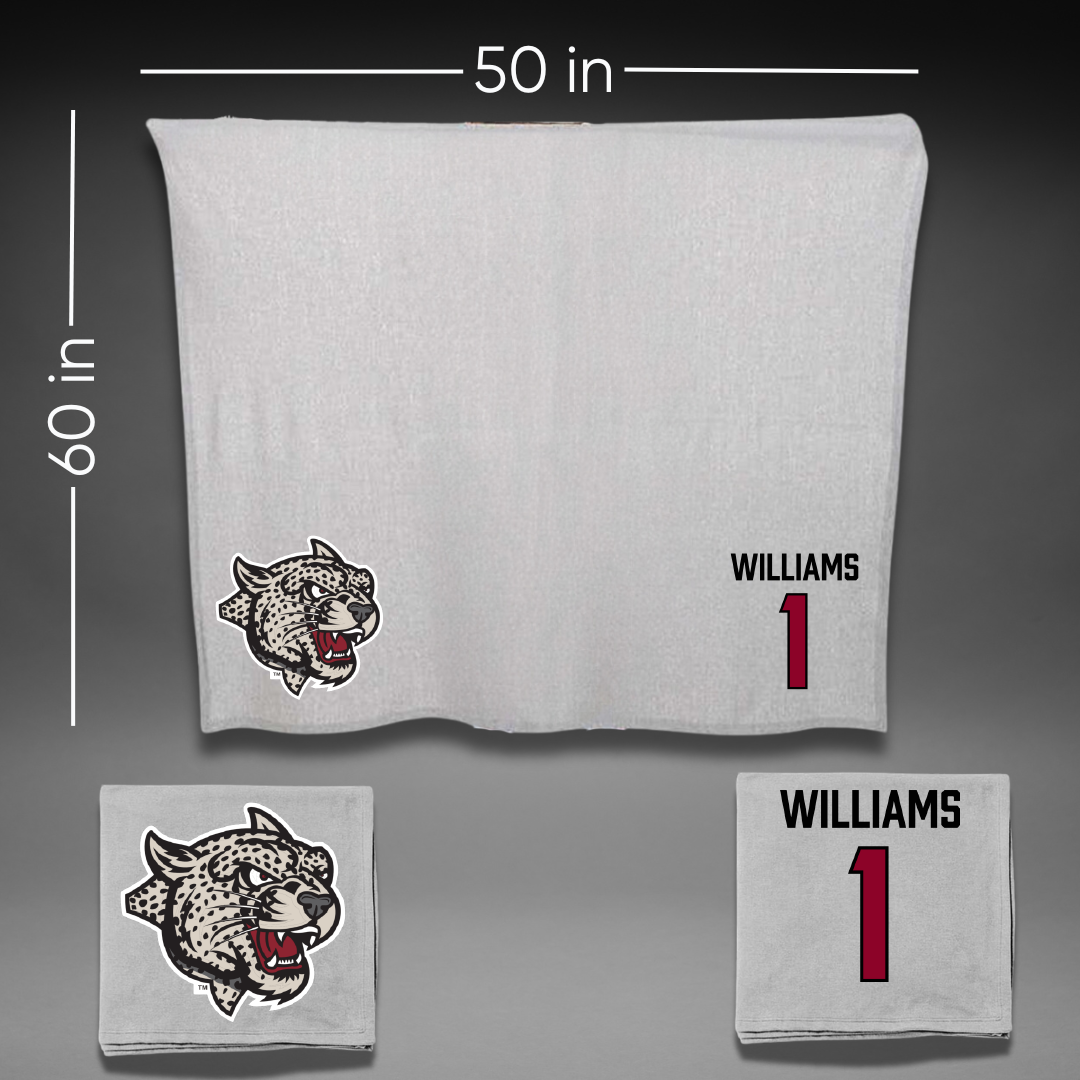 Lafayette College Basketball Gray Blanket - #1 Caleb Williams