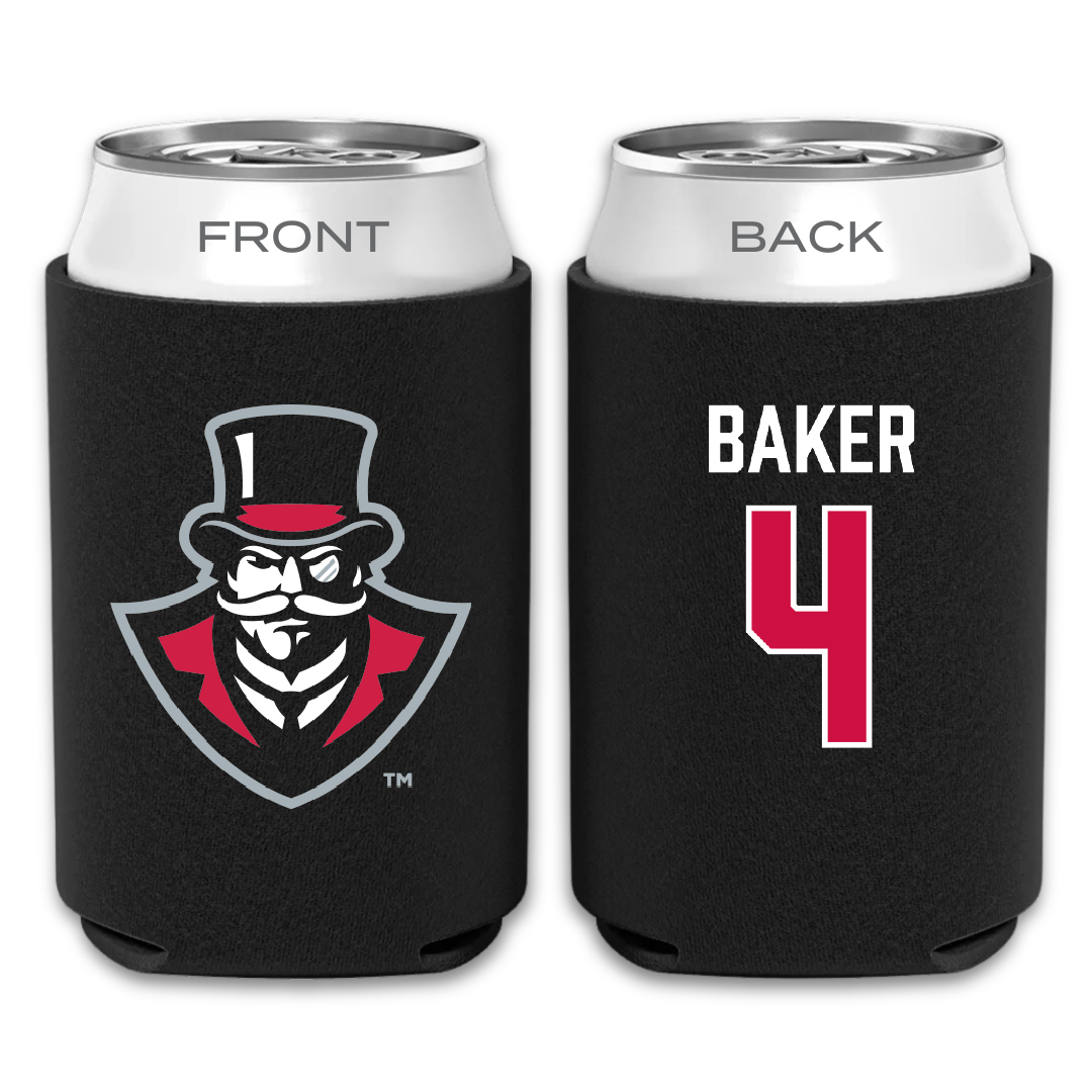 Austin Peay State University Softball Black Can Cooler - #4 Emilee Baker