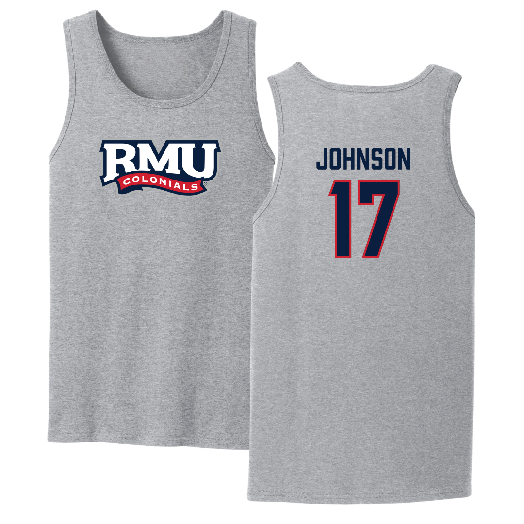 Robert Morris University Ice Hockey Sport Gray Tank Top - #17 Patrick Johnson