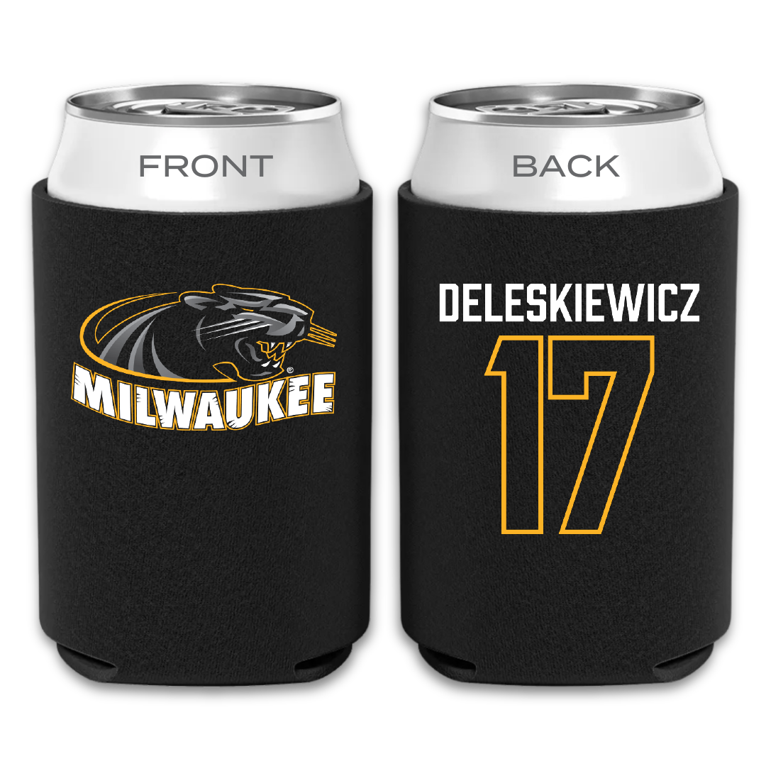 University of Wisconsin-Milwaukee Baseball Black Can Cooler - #17 Tyler Deleskiewicz