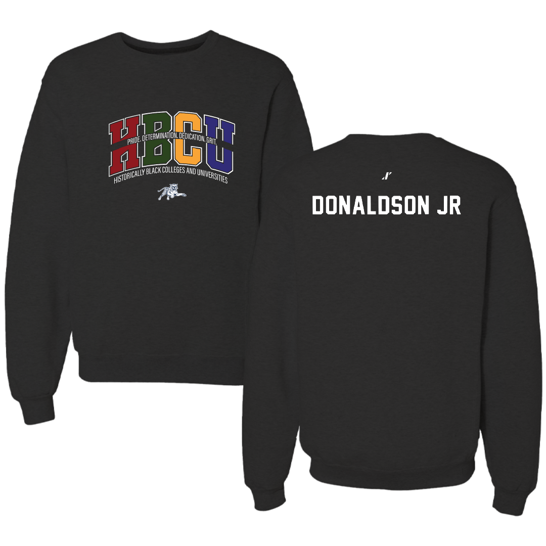 Jackson State University TF and XC Black HBCU Crewneck - Ivan Donaldson Jr