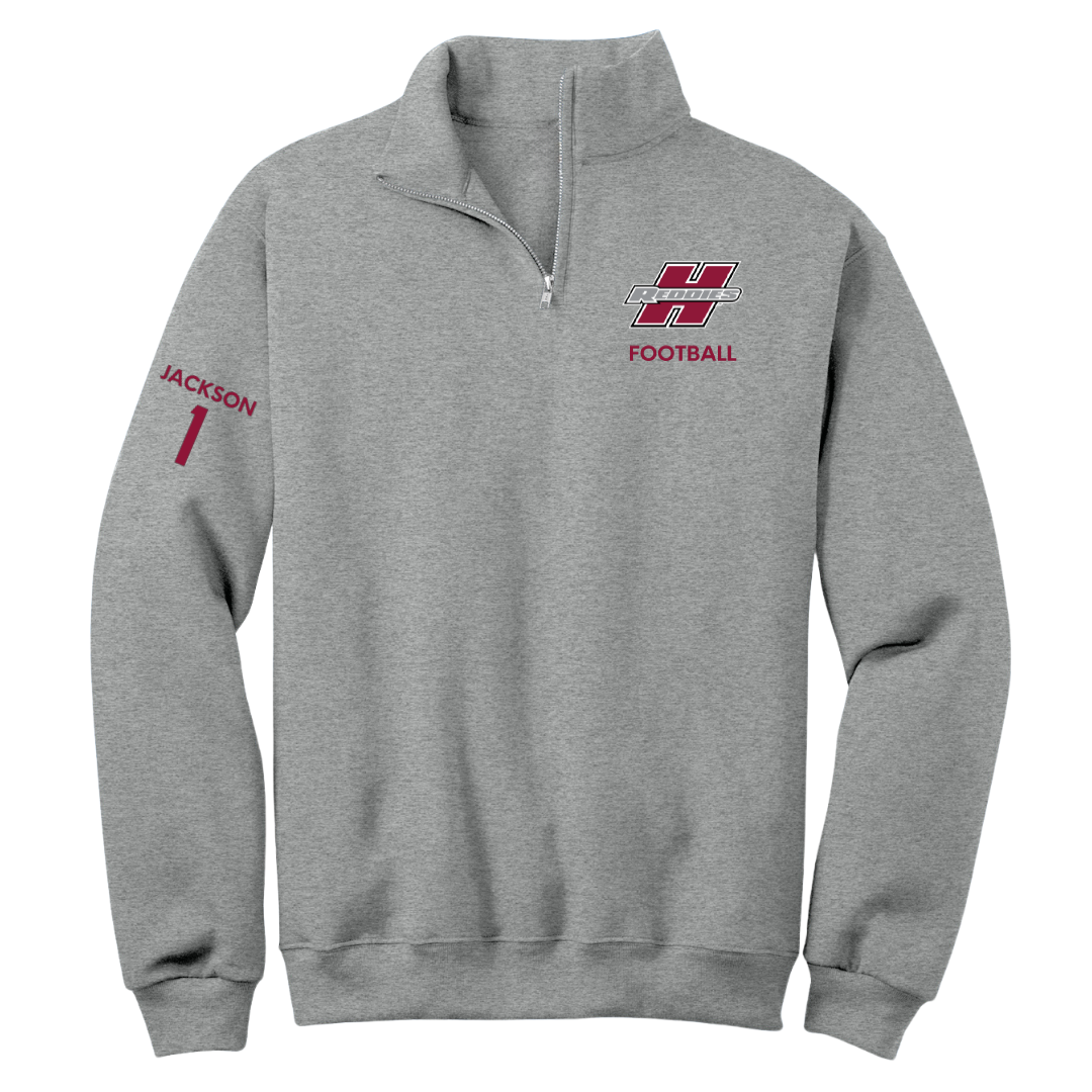 Henderson State University Football Sport Gray Quarter-Zip - #1 Timieone Jackson