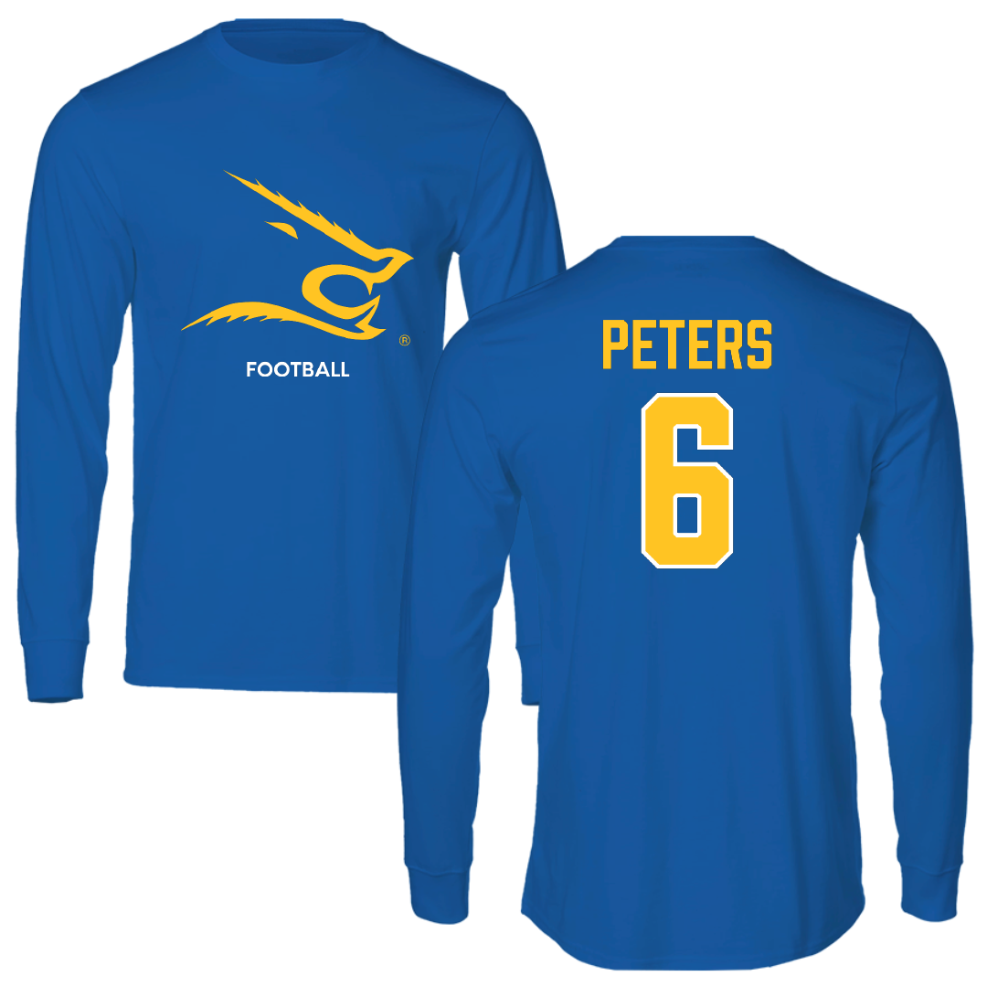 Texas A&M University-Kingsville Football Blue Long Sleeve - #6 De'Marcus Peters