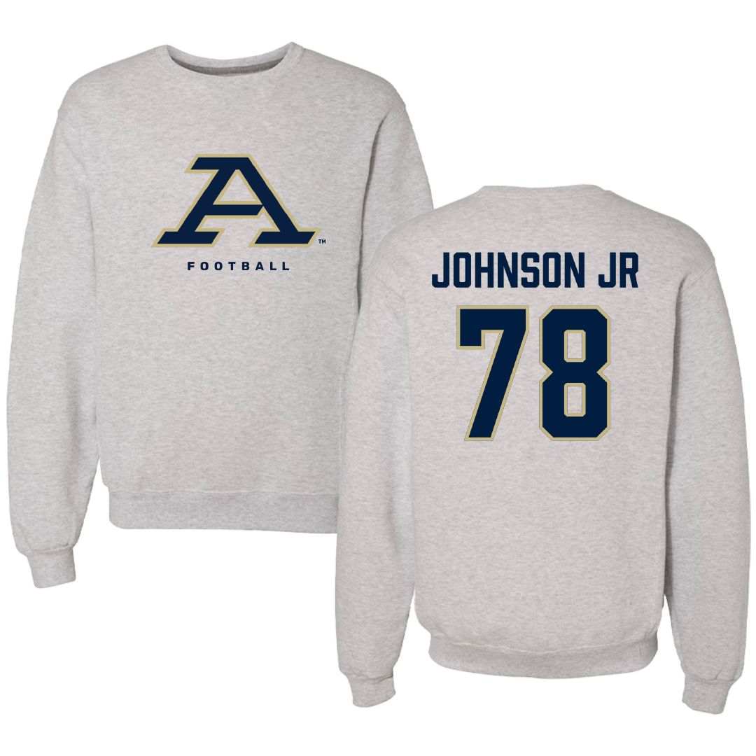 University of Akron Football Gray Crewneck - #78 DJ Johnson Jr