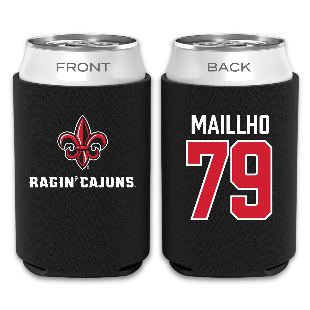 University of Louisiana at Lafayette Football Black Can Cooler - #79 Andre Maillho